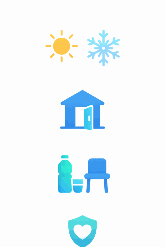 Local Cooling & Warming Centers Are Active During Extreme Weather