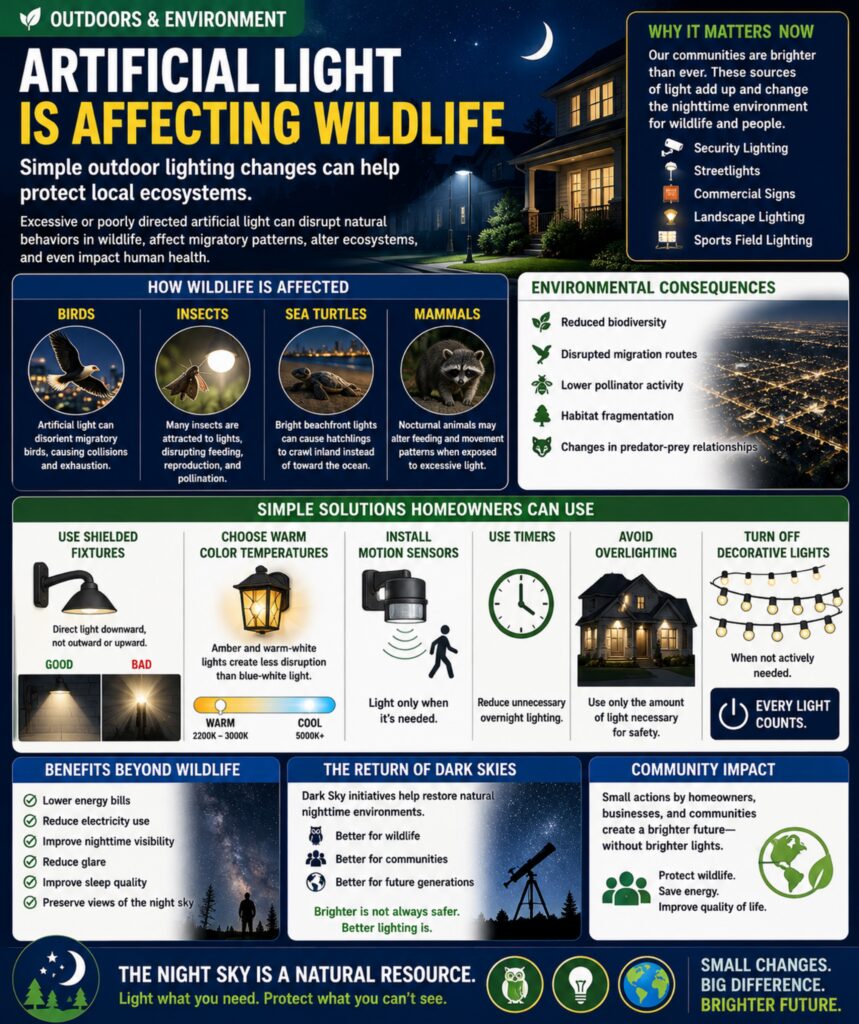 Artificial Light Is Affecting Wildlife — Simple Outdoor Lighting Changes Can Help Protect Local Ecosystems